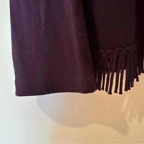 Lennie LNY New York lightweight sweater top burgundy XL with fringe detailing - Picture 6 of 10